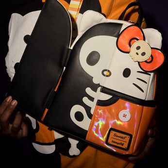 NYCC Limited Edition Sanrio Hello Kitty Skeleton Costume Glow Mini Backpack, Image 2